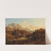 Motiv bei Niederdorf, Tirol, in the background the Wild Kaiser mountains by Ludwig Halauska