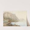 Motiv vom Attersee mit dem Höllengebirge und figürlicher Staffage by Thomas Ender