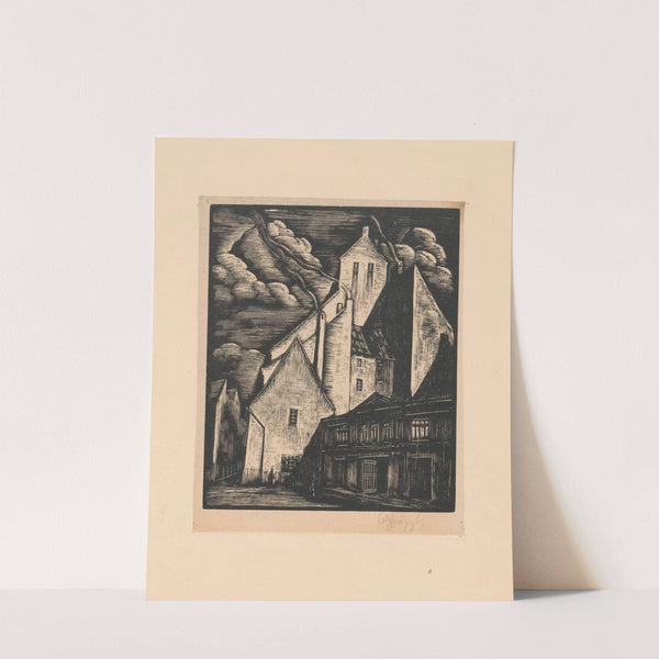 Motyw ze Starego Miasta (1930) by Władysław Skoczylas