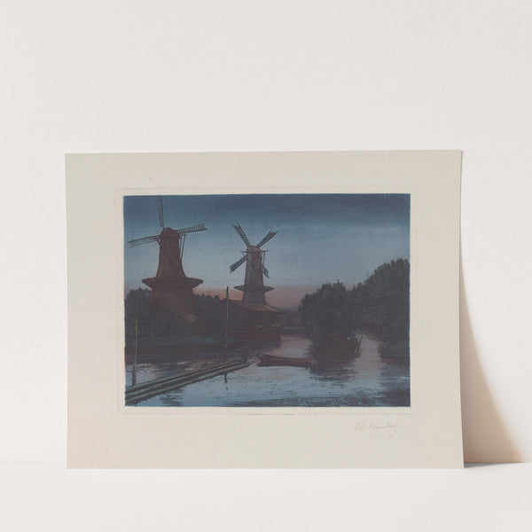 Moulins à Dordrecht (1898) by Charles-Louis Houdard