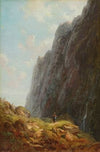 Mountain And Milkmaid Along A Winding Stone Path