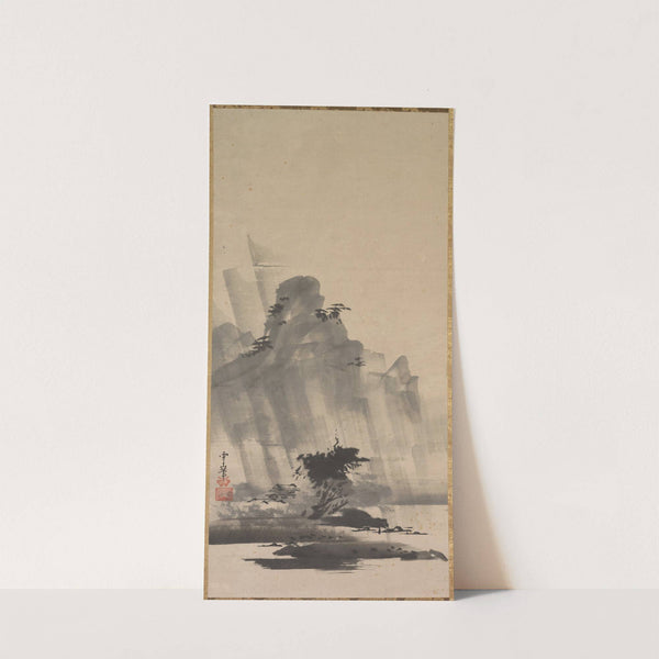 Mountain and River in Storm (early to mid-1600s) by Hirowatari Setsuzan