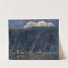Mountain Lake with Nude Figures by Ernst Schiess