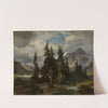 Mountain landscape from Norway (1840-1850) by Friedrich Preller the Elder