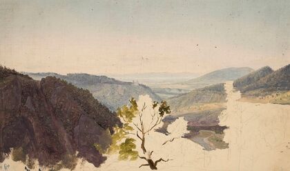 Mountain landscape, sketch