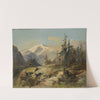 Mountain Landscape With Chamois Deer by Anton Heilmann