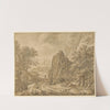 Mountain Landscape with Figures by Herman Saftleven