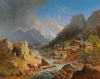 Mountain Landscape with Mill on a Stream