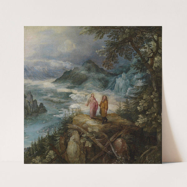 Mountain Landscape With The Temptation Of Christ by Jan Brueghel The Elder