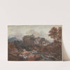 Mountain Landscape with Washerwomen and a Fisherman (1762-1765) by Francesco Zuccarelli