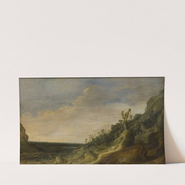 Mountain Scenery with a View of a River and the Sea (1634 – 1734) by Jacob van Geel