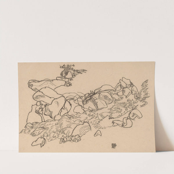 Mountain Stream (1917) by Egon Schiele