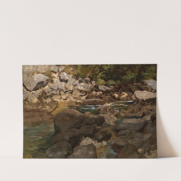 Mountain Stream with Boulders (between 1888 and 1890) by Carl Schuch