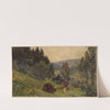 Mountain valley with a path leading towards a farm in Przesieka (1850-1881) by Adolf Dressler