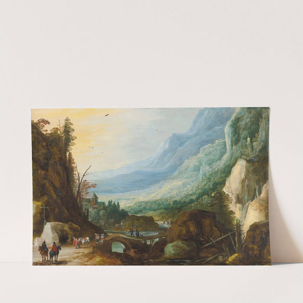Mountainous Landscape With A Bridge Across A River by Joos de Momper