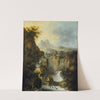 Mountainous Landscape with a Waterfall by Louis Belanger