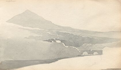 Mountainous Landscape with Bridge (1814)