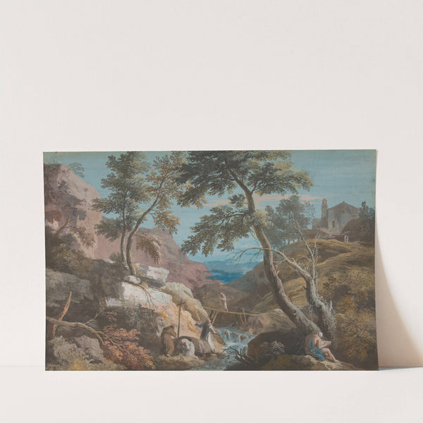 Mountainous Landscape with Hermits by Marco Ricci