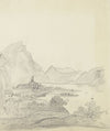 Mountainous landscape with lake