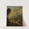 Mountainous Landscape with Rider at Sunset by Jan Hackaert