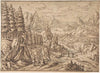 Mountainous Landscape with Travelers on a Road