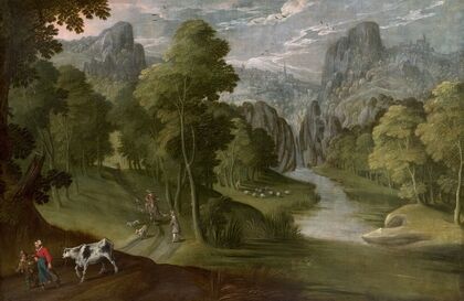 Mountainous landscapes with figures (1626)