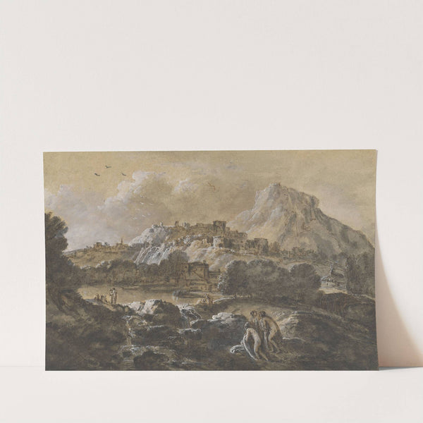 Mountainous River Landscape with Bathers (1752-1770) by Francesco Zuccarelli