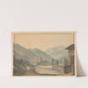 Mountainous Scene with Buildings and River by Samuel Davis