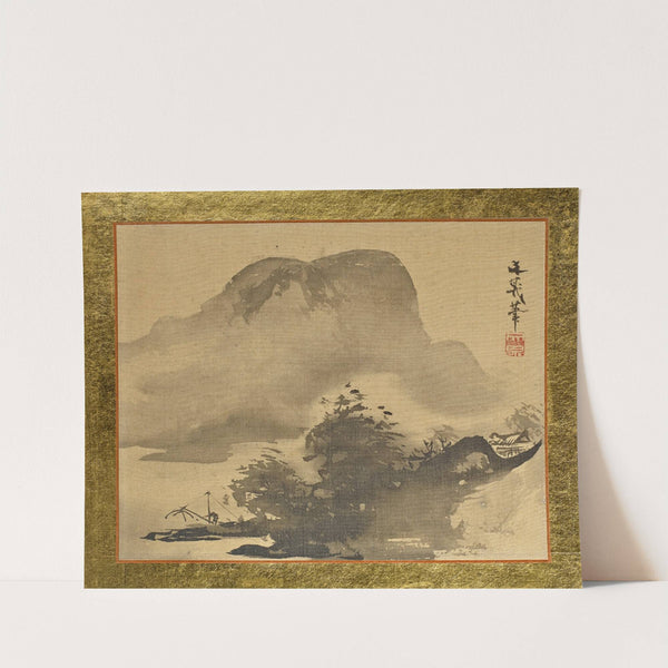 Mountains and Woods in Silhouette by Tani Bunchō