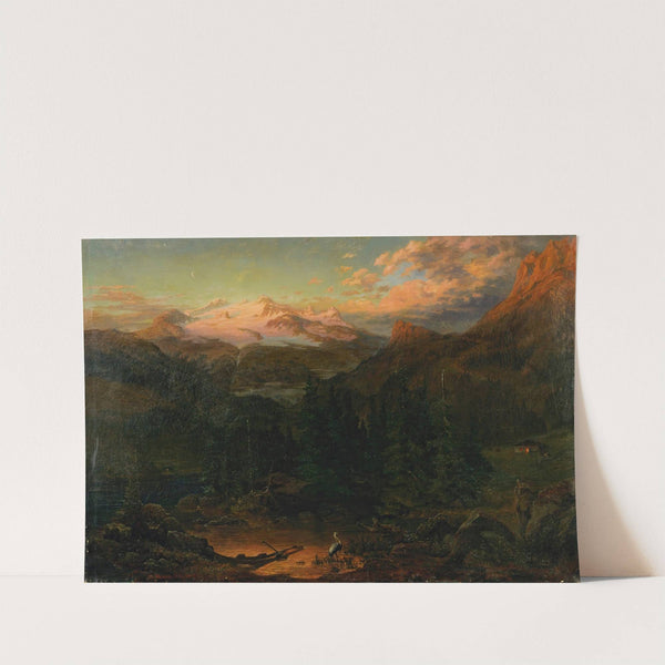 Mountains In The Moonlight by William Heine