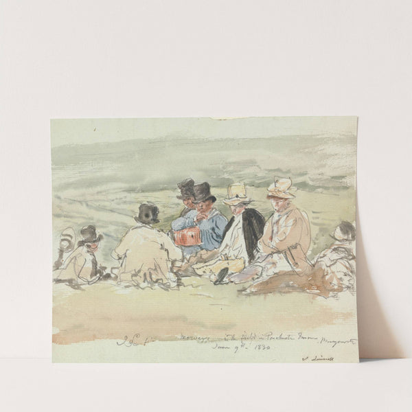 Mowers in the Field in Porchester Terrace, Bayswater, June 9, 1830 by John Linnell