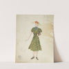 Mr. Dooley, Jr.: Miss Mooney. Green dress with orange and yellow spots (1934-1943) by Rhoda Rammelkamp