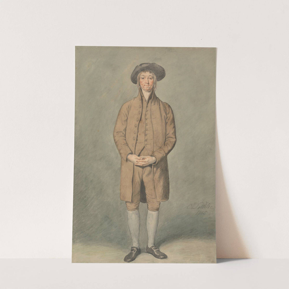 Mr. Mathews as Matthew Daw in the School for Friends by Samuel de Wilde