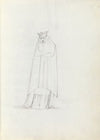 Mrs. Siddons frontal full body with head looking down, with arms folded