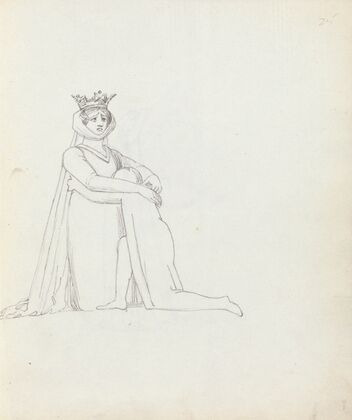 Mrs. Siddons kneeling with child