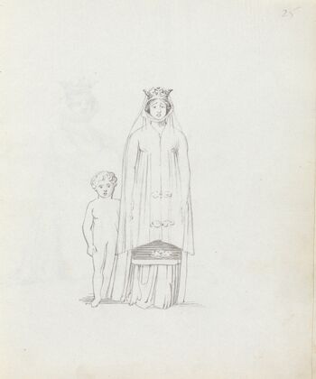 Mrs. Siddons with small boy (frontal view)