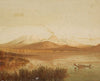 Mts Ruapehu and Tongariro from Lake Taupo