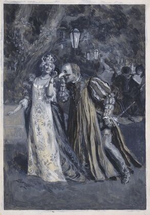 Much ado about nothing, I, 3; Miss Winifred Emery as Beatrice, Mr. Tree as Benedick, played at His Majesty’s Theatre (1905)