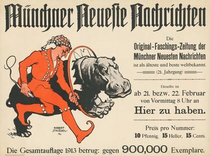Münchner neueste Nachrichten. Die Original-Faschings Zeitung- Faschingsnummer 1914 (1914)