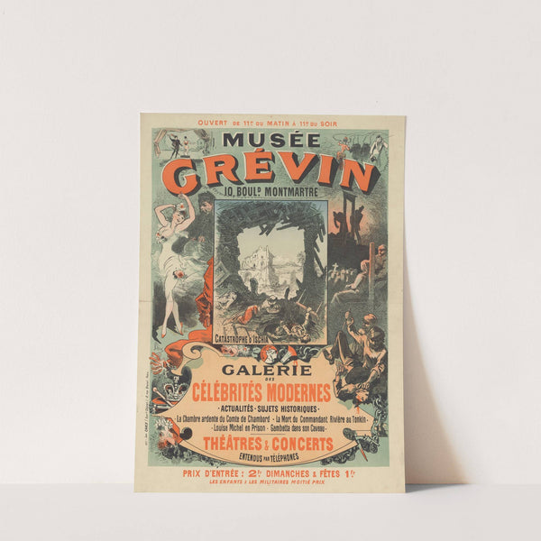 Musée Grévin… Catastrophe d’Ischia. Galerie des célébrités modernes (1883) by Jules Chéret