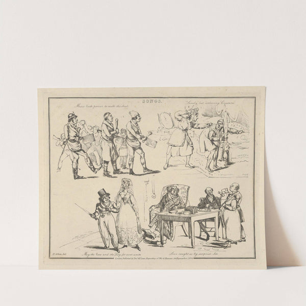 Music hath power to melt the Soul… (1822) by Henry Thomas Alken