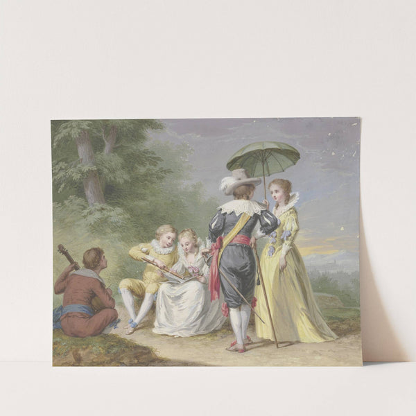 Musizierende Gesellschaft am Waldrand by Johann Friedrich August Tischbein