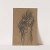 Mutter mit Kind auf dem Arm by Anton Burger