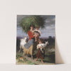 Mutter mit Kindern am Heimweg by Alfred van Muyden