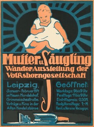 Mutter und Säugling Wander-Ausstellung der Volksborngesellschaft Leipzig (1914)