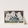 My three white kitties; learning their a.b.c. by Currier & Ives.