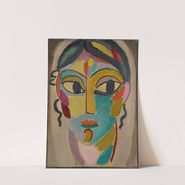 Mystical Head, Head Of A Girl (Frontal) (1918) by Alexej von Jawlensky