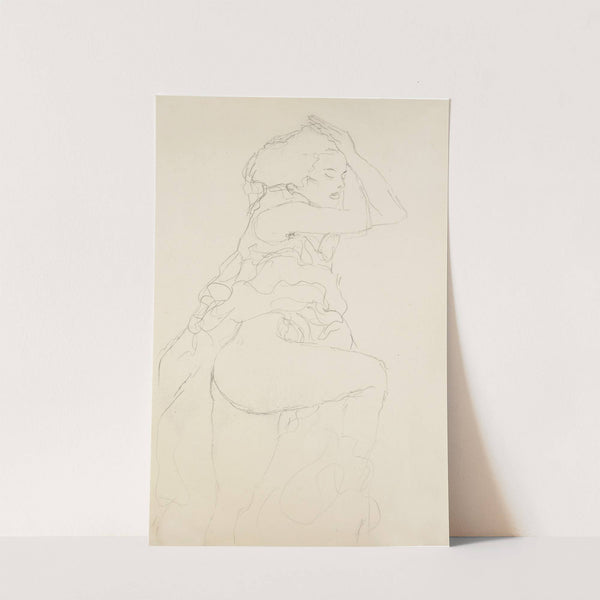 Nach rechts (semi-nude facing right) by Gustav Klimt