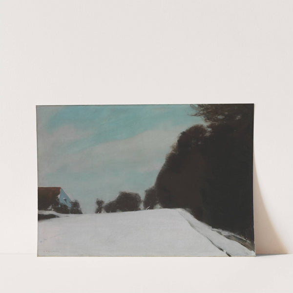 Nach Sonnenuntergang im Winter by Gustav Kampmann
