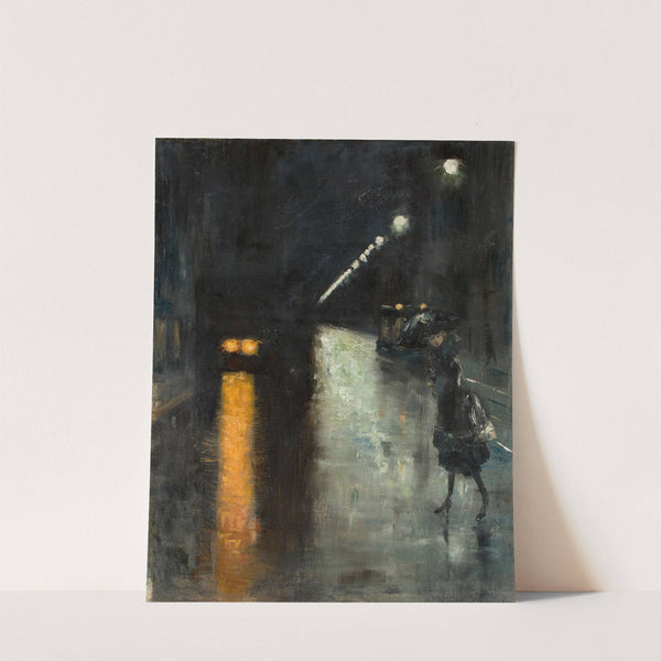 Nächtliche Straßenszene, Berlin by Lesser Ury